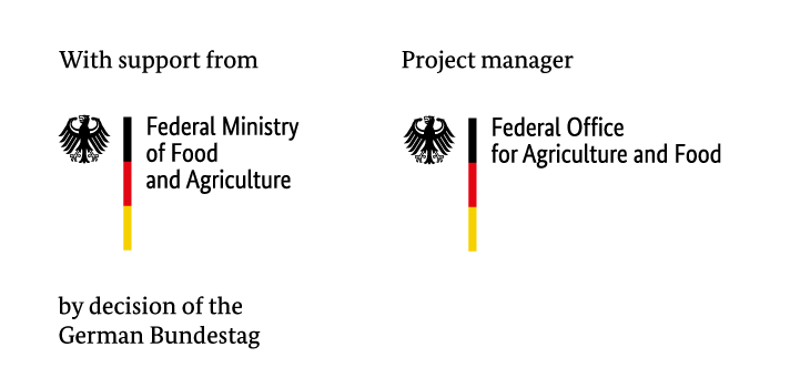 Supported by Bundesministerium für Ernährung und Landwirtschaft by decision of the German Bundestag